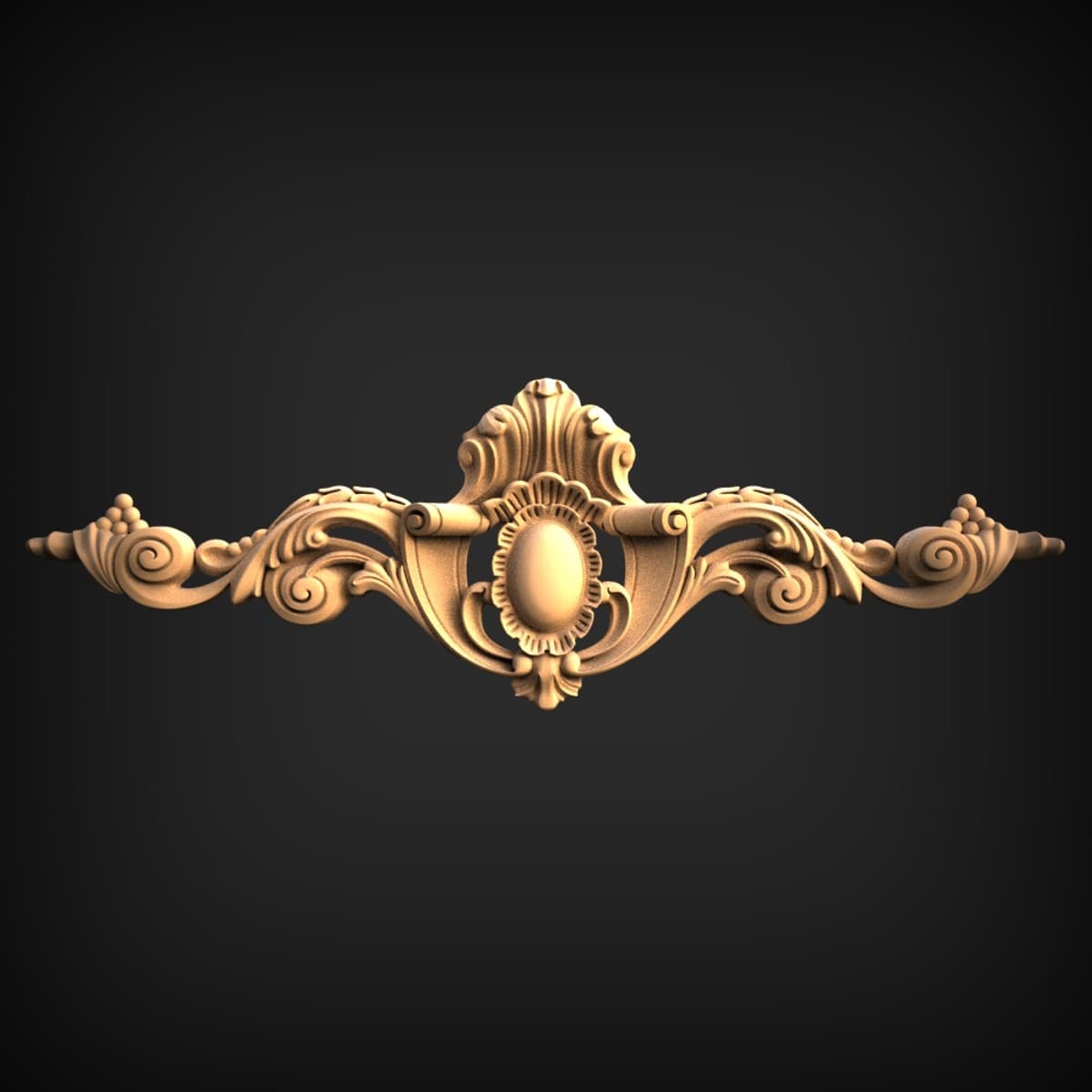Rococo Shell Scroll Cartouche