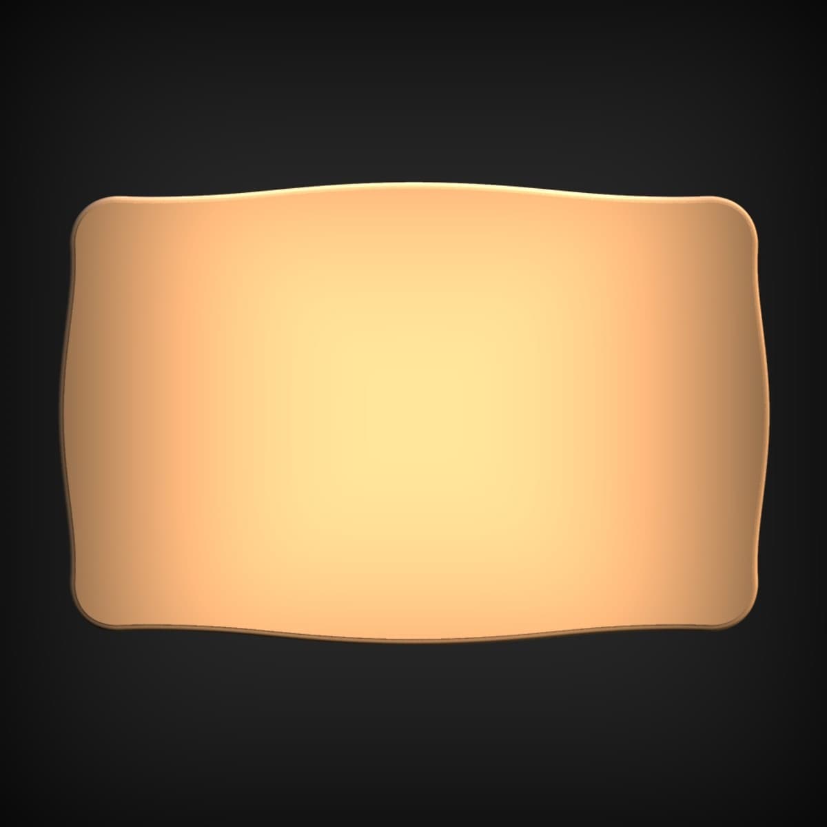 Wavy-Edge Blank Sign Plaque