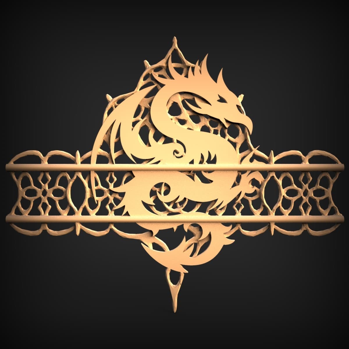 Celtic Dragon Split-Nameplate Plaque