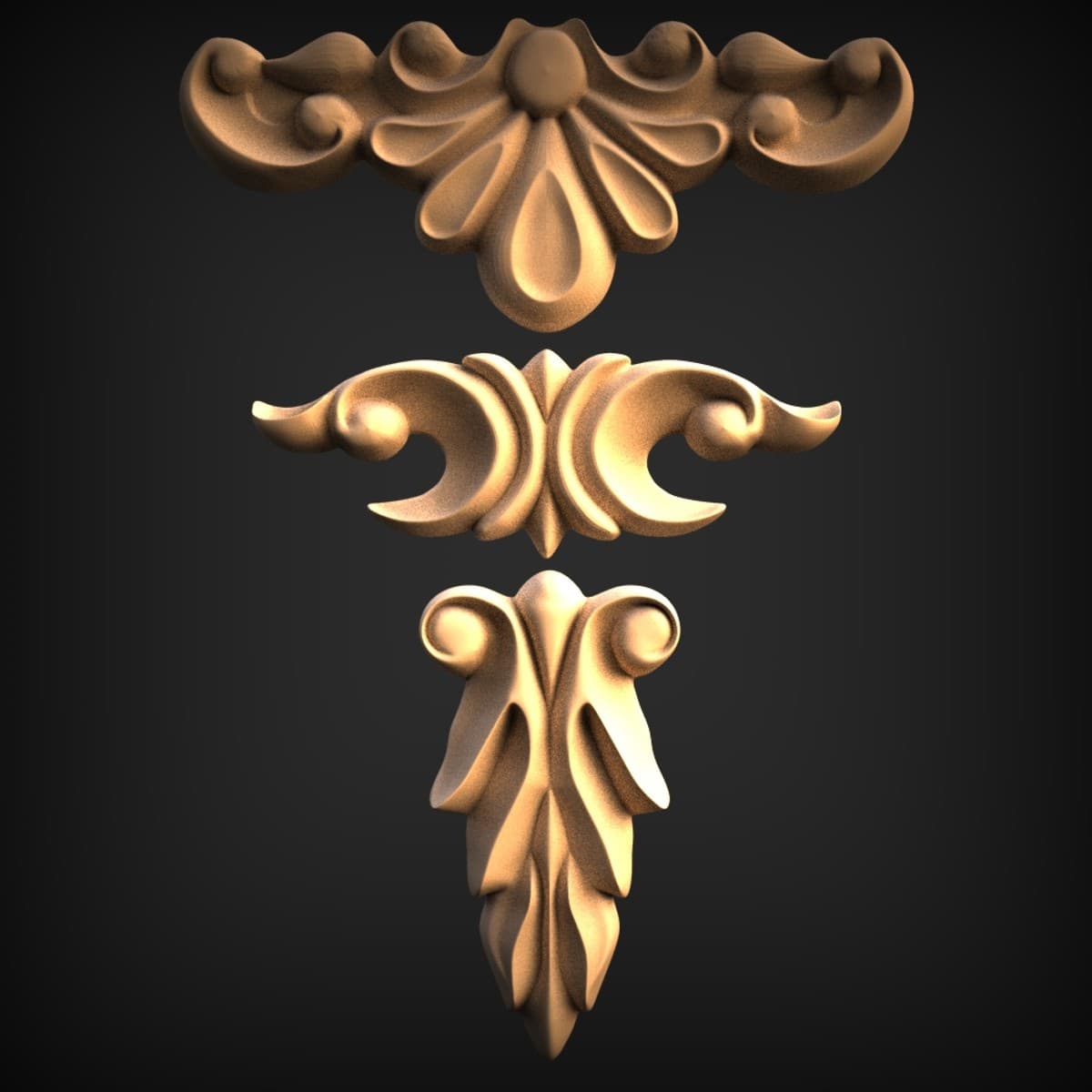 Acanthus Flourish Onlay Set