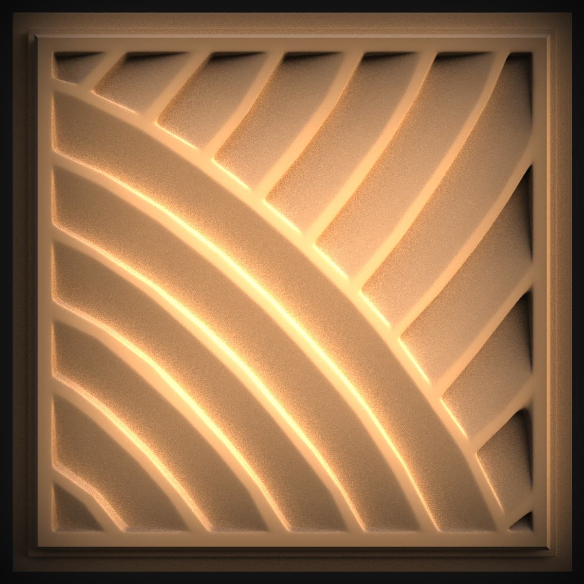 Fanned Frond Feature Wall Tile