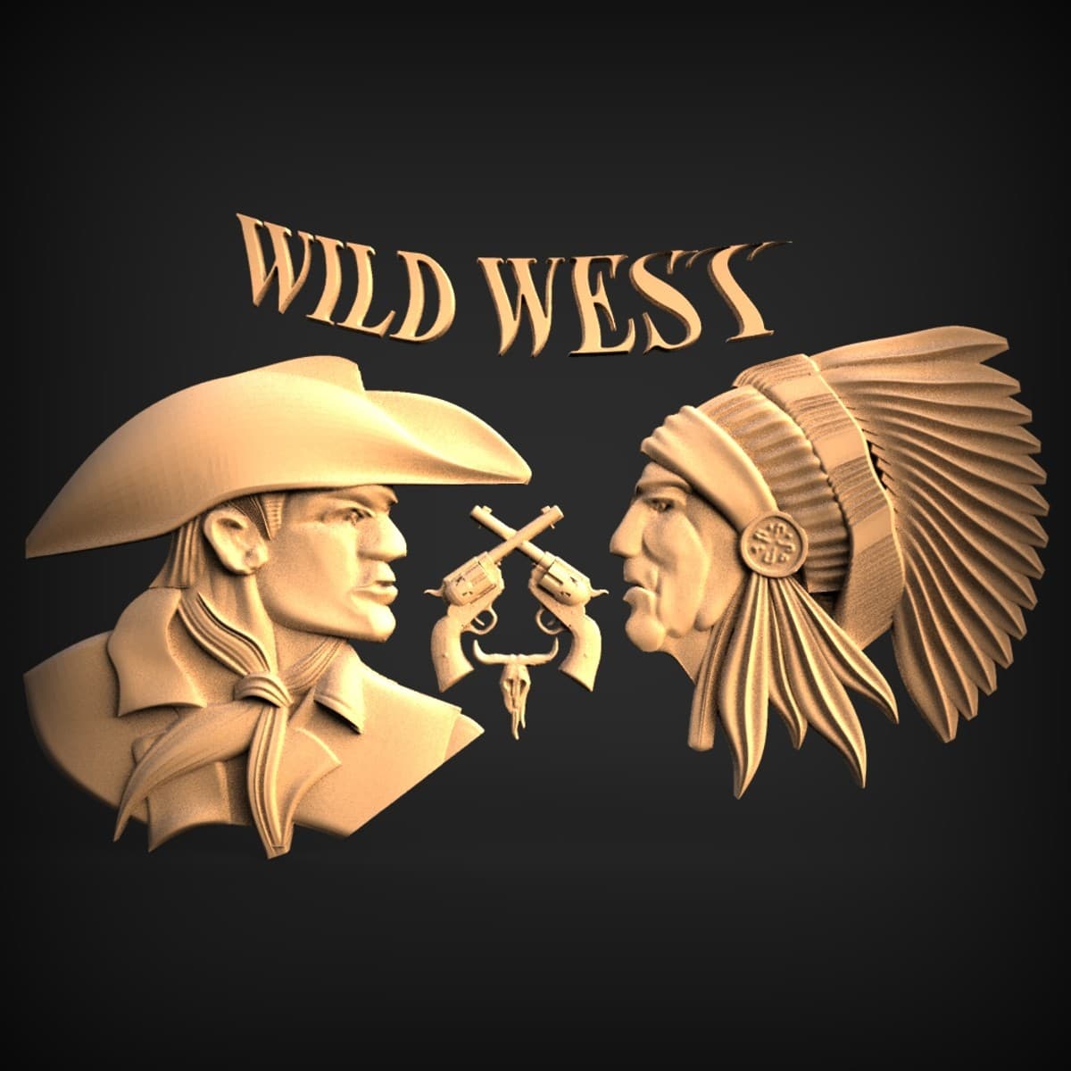 Wild West Frontier Wall Plaque