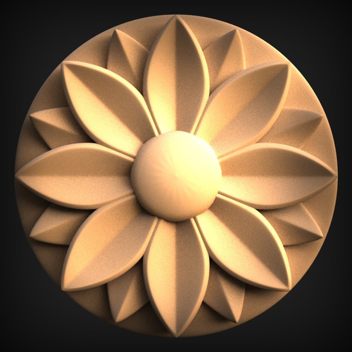 Layered Petal Rosette Medallion