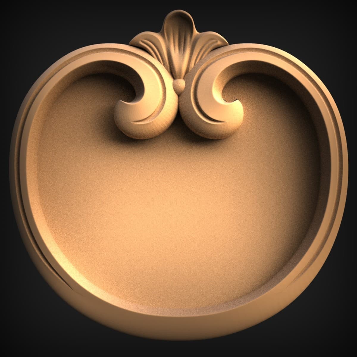 Palmette-Crest Round Dish