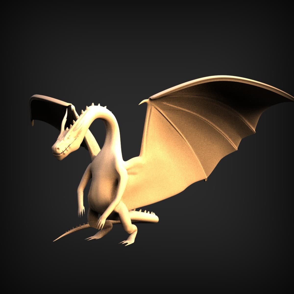 Wyrmling Dragon Mid-Landing Miniature