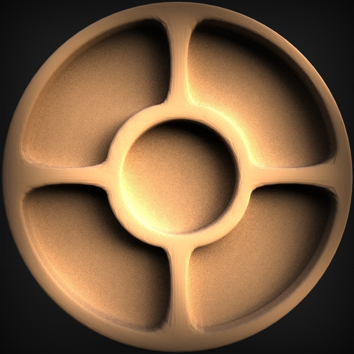 Concentric Wheel Roundel Onlay