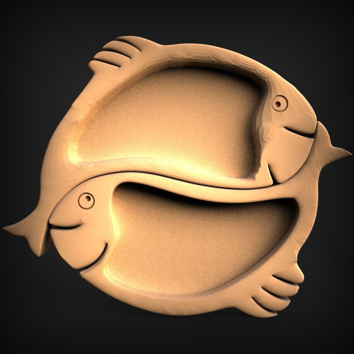 Pisces Twin-Fish Roundel Dish