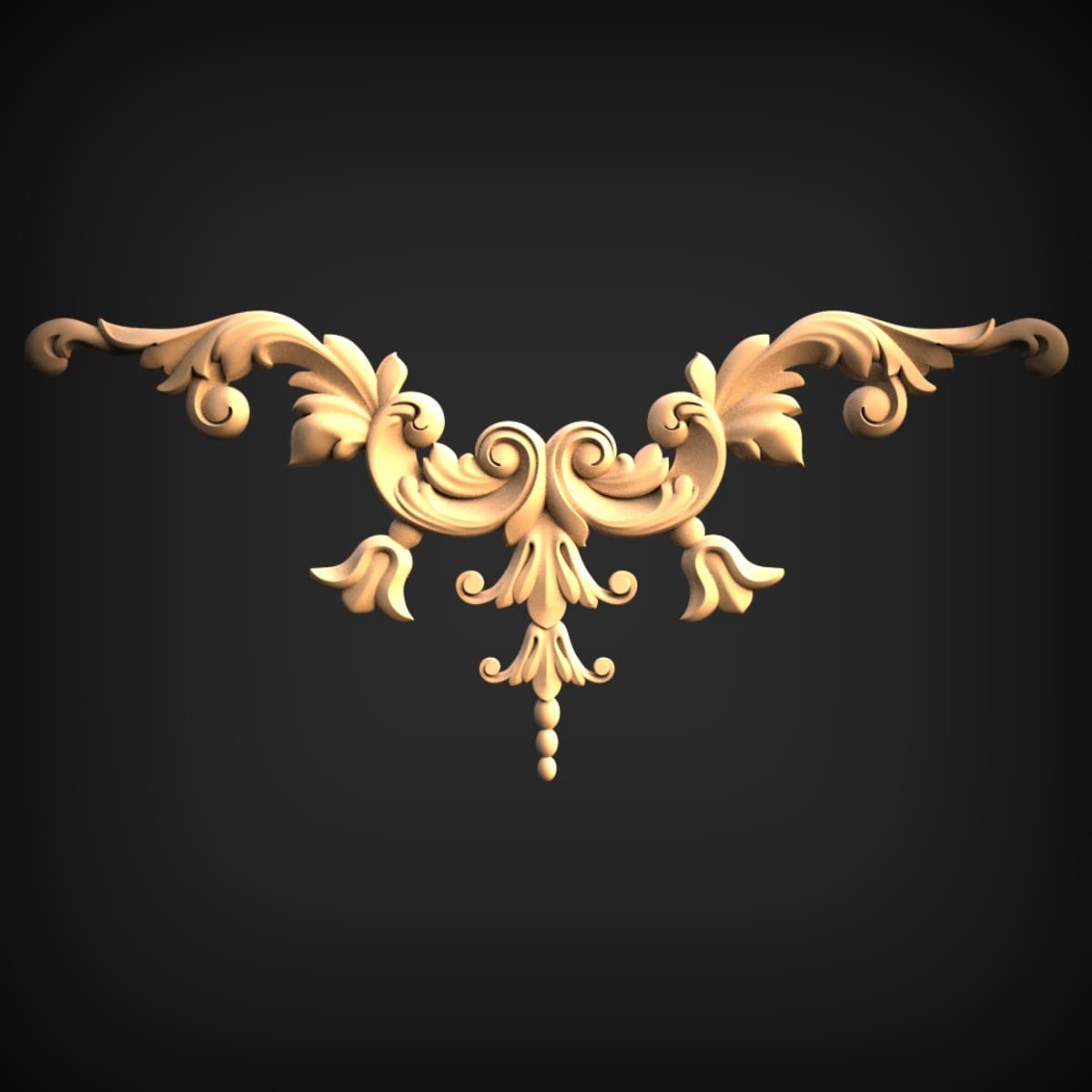 Winged Acanthus Crest Onlay