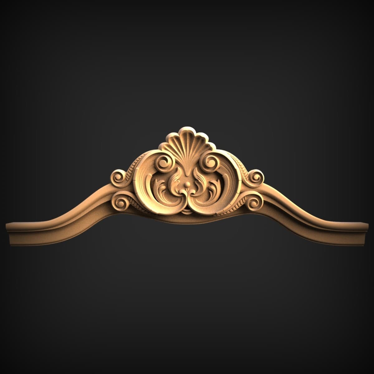 Shell And Scroll Crest Onlay