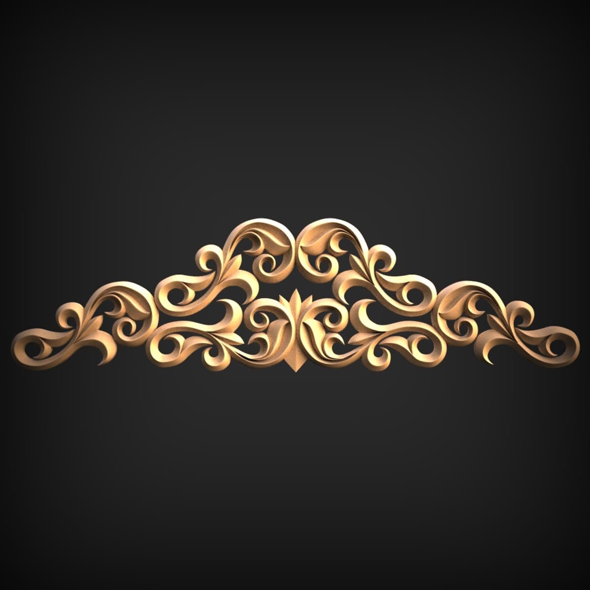 Baroque Acanthus Scroll Pediment