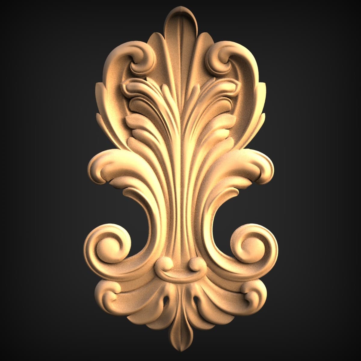 Scrolled Acanthus Palmette Onlay