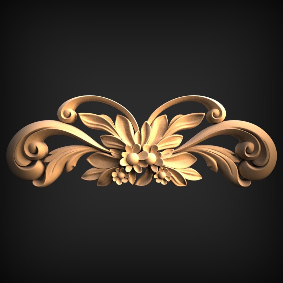 Blossom And Acanthus Rail Onlay