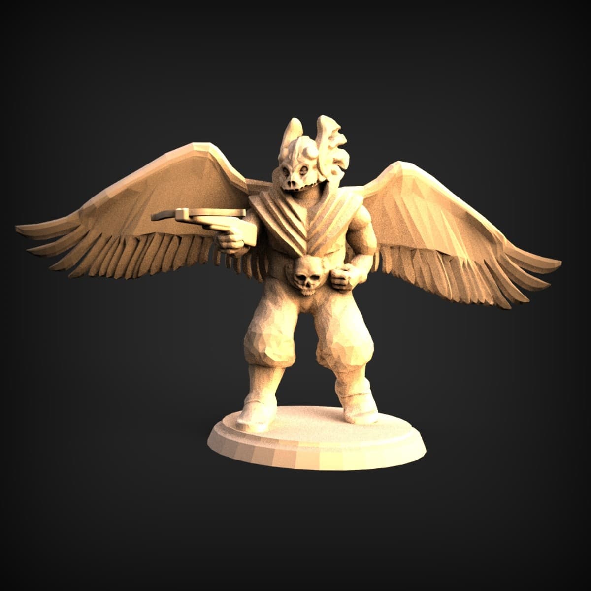 Winged Demon Skull-Faced Miniature