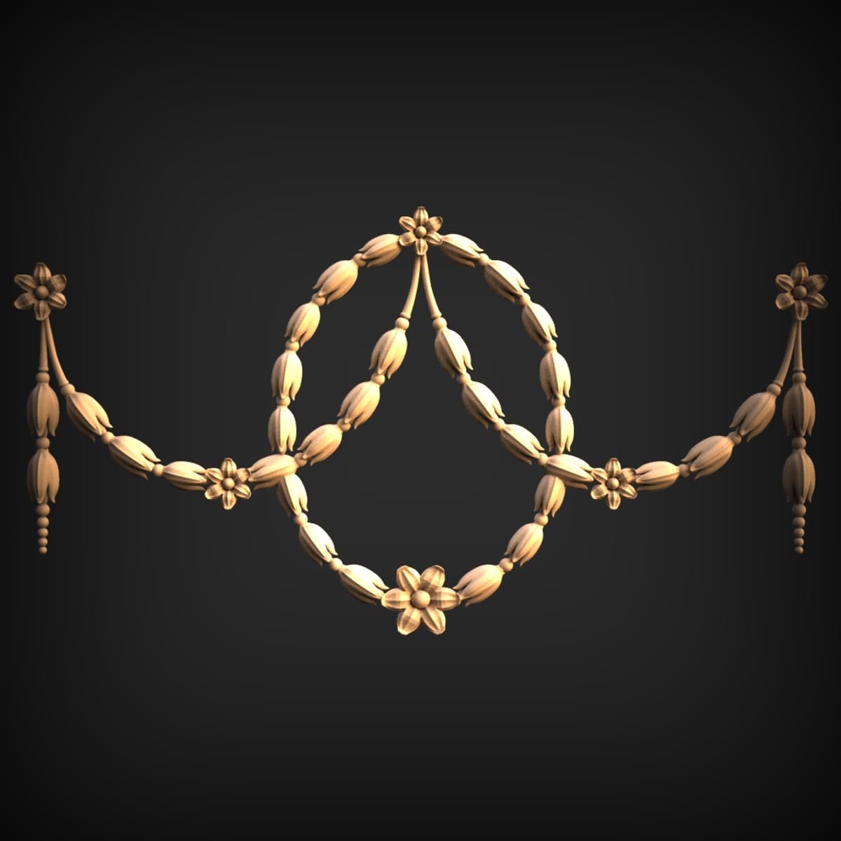 Neoclassical Husk Festoon Garland