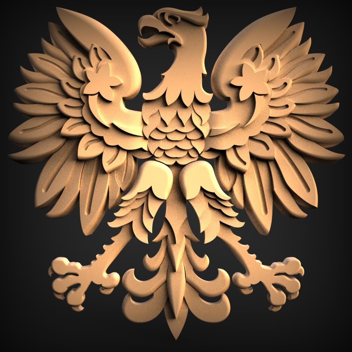 Heraldic Spread-Wing Eagle Relief