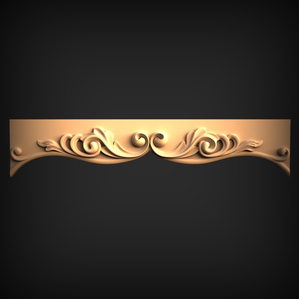 Mirrored Acanthus Scroll Header Onlay