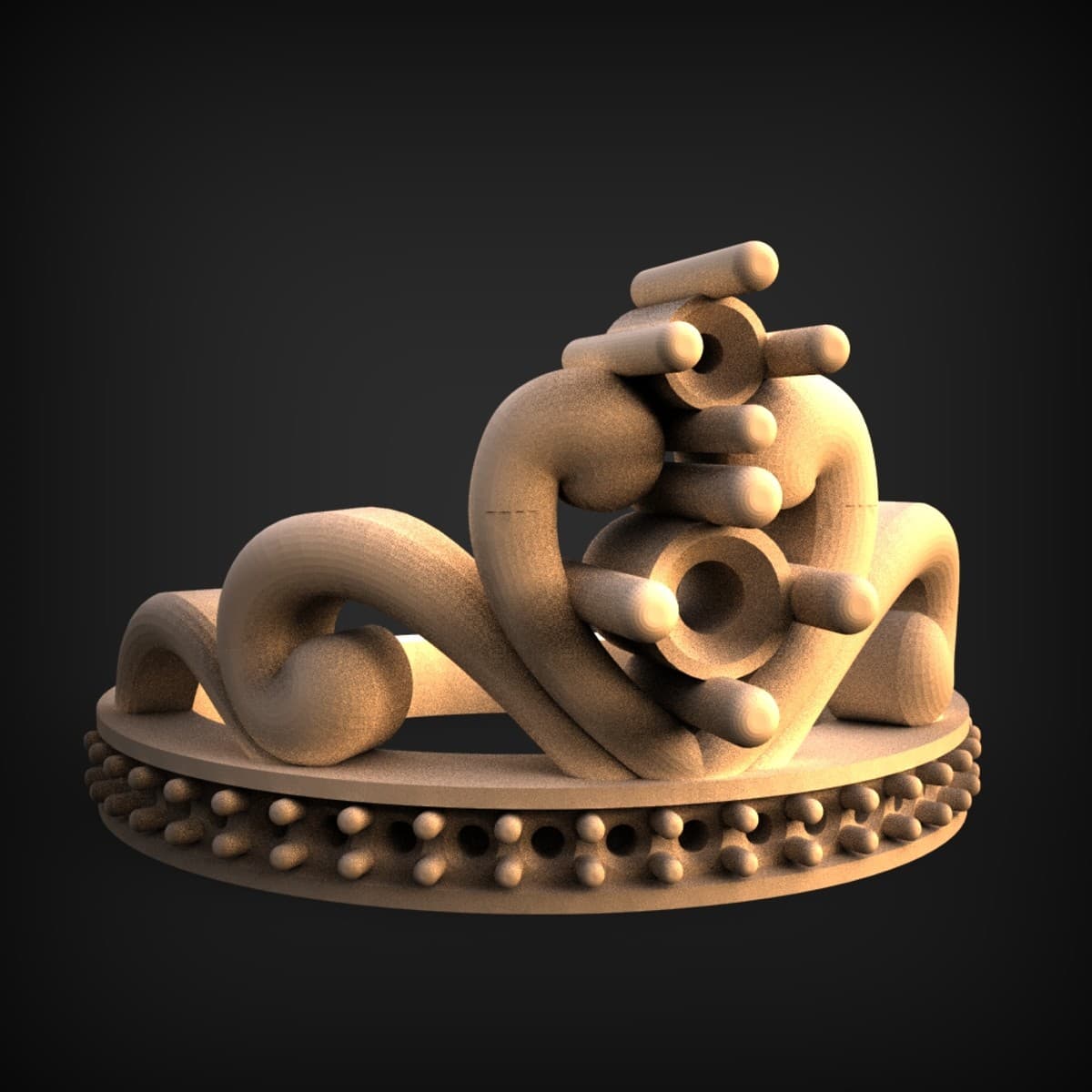 Interlaced Tube Knot Sculpture