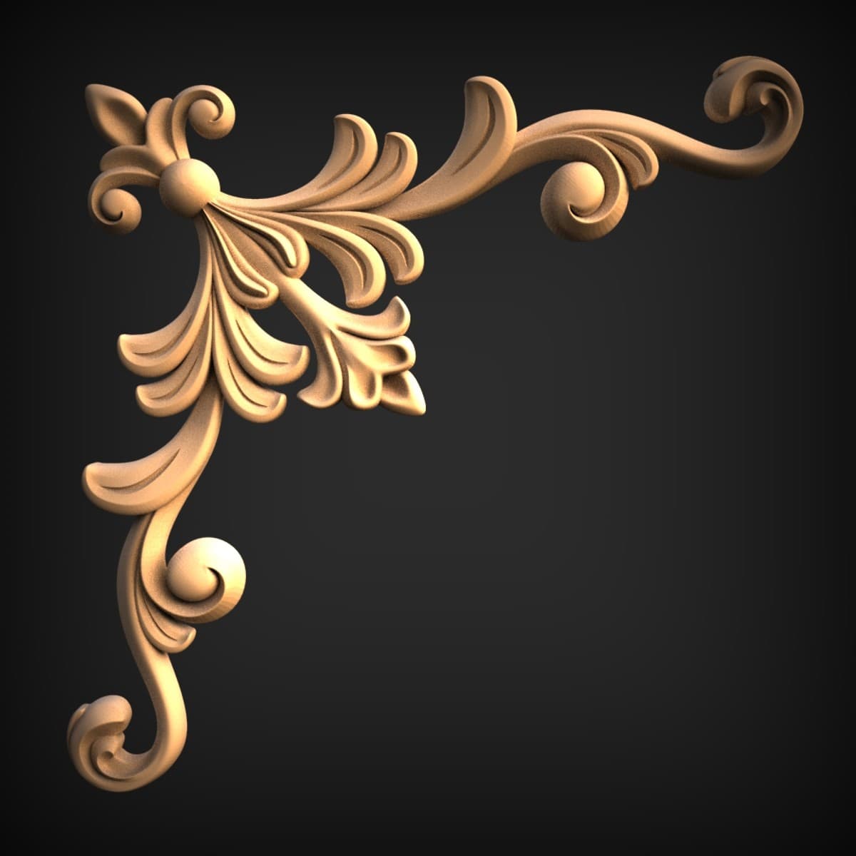 Baroque Acanthus Corner Onlay