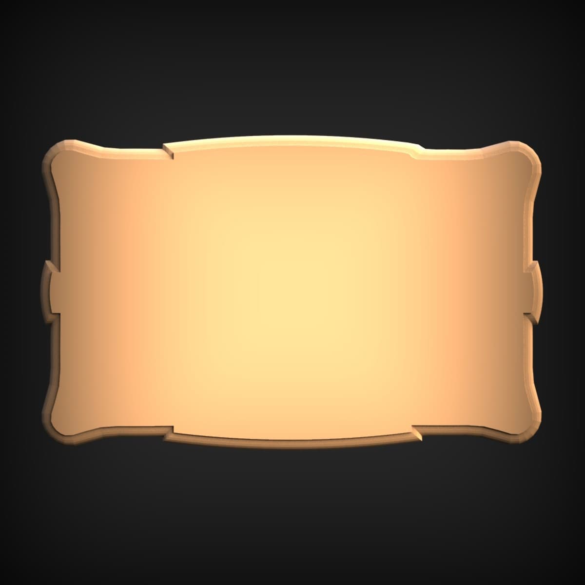 Scalloped-Edge Nameplate Sign Blank