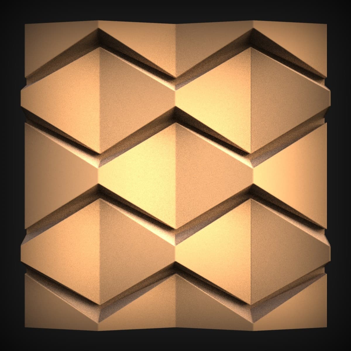 Faceted Diamond Wall Panel