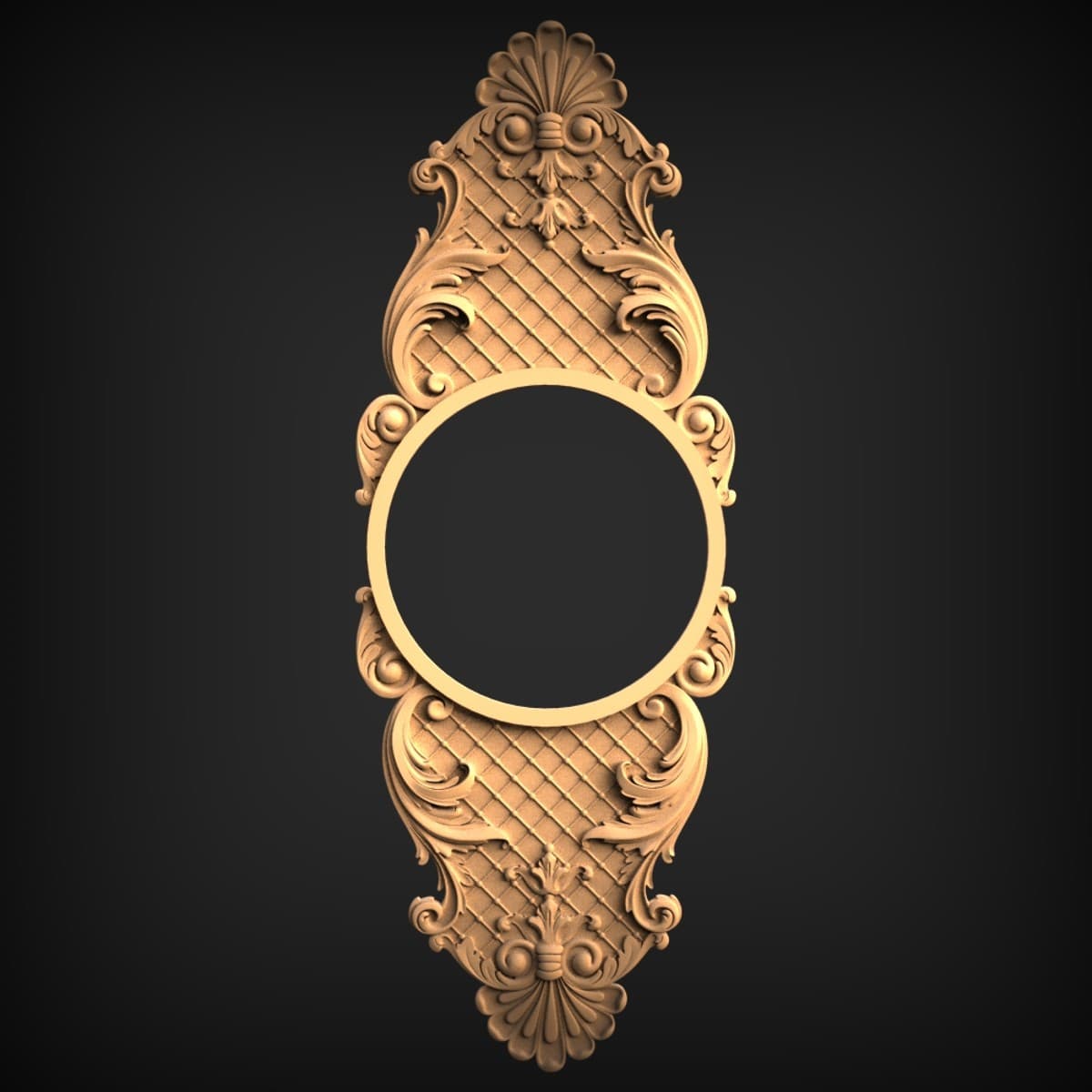 Baroque Acanthus Round-Frame Onlay