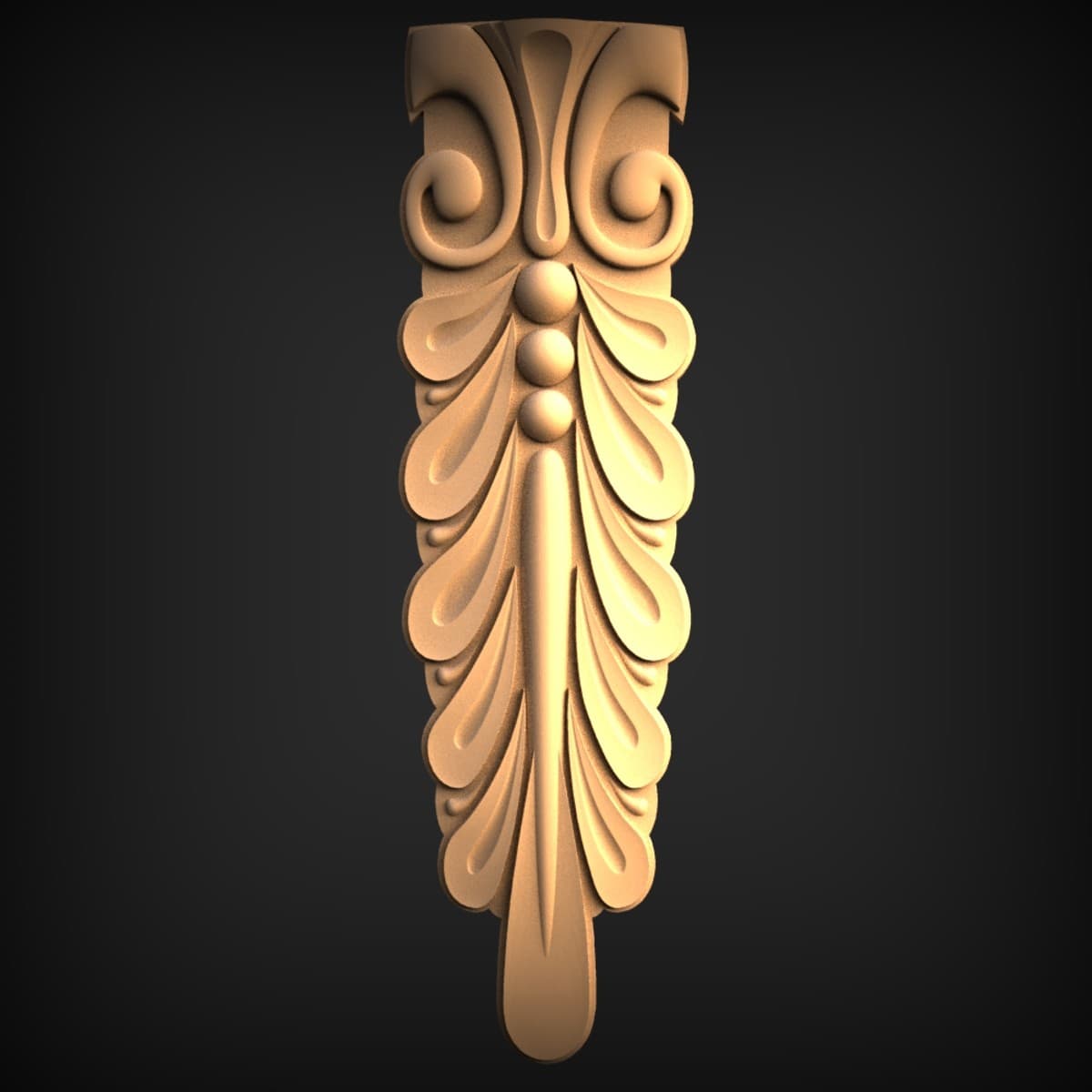 Carved Acanthus Drop Onlay