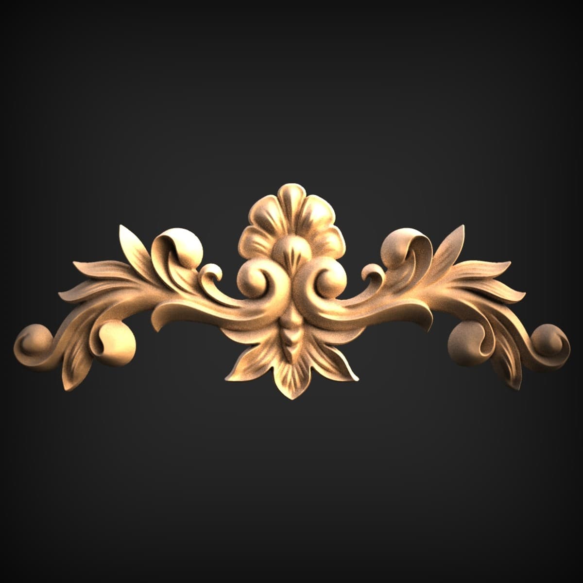 Baroque Acanthus Crest Onlay