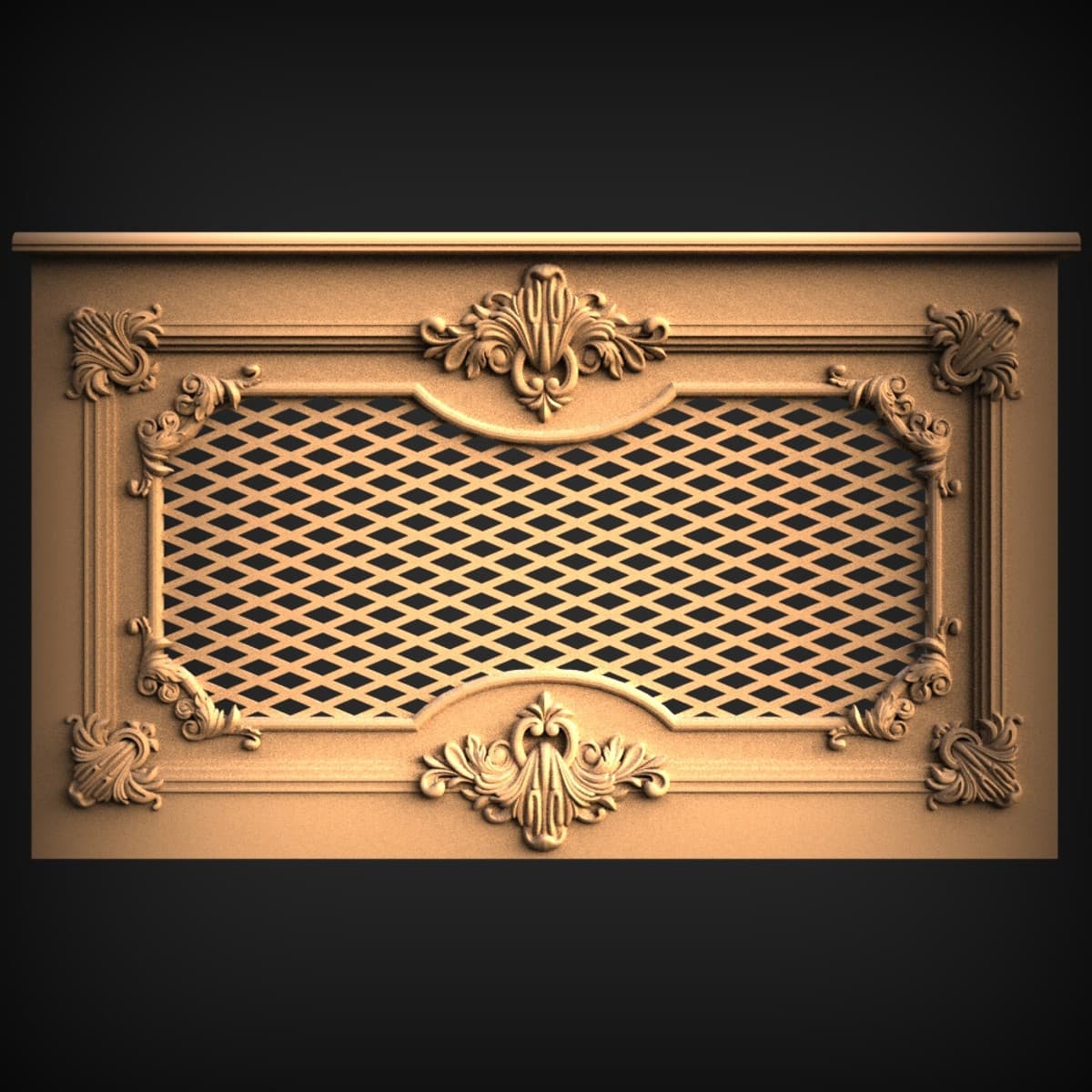 Diamond-Lattice Radiator Grille Panel
