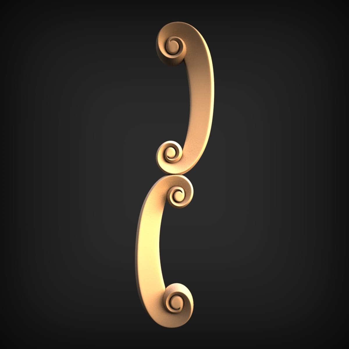 Double Spiral Scroll Onlay
