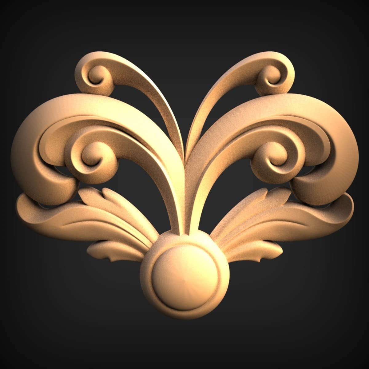 Mirrored Scroll Acanthus Onlay