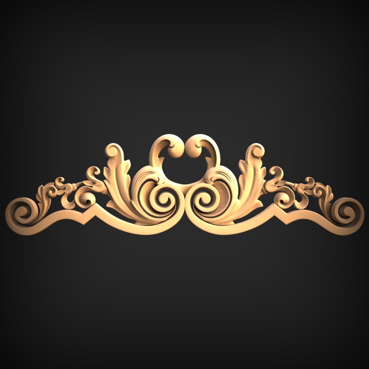 Acanthus Crest Pierced-Ring Onlay