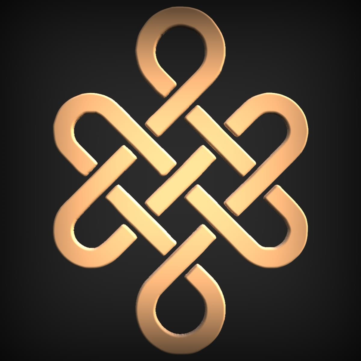 Interlaced Eternal Knot Plaque
