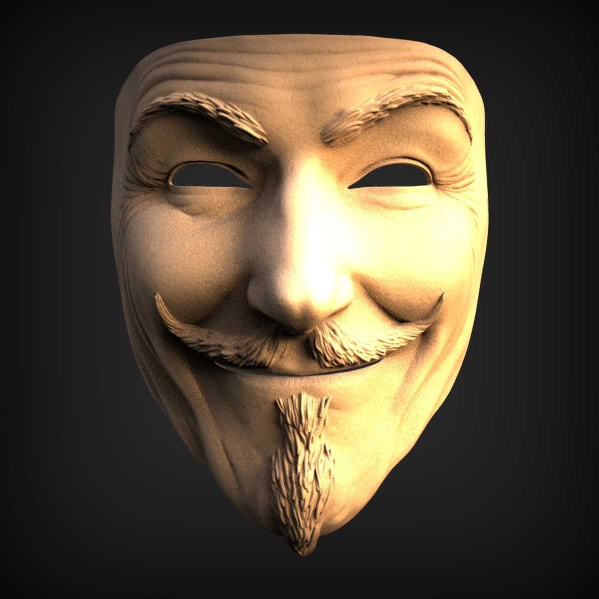 Guy Fawkes Anonymous Mask Relief