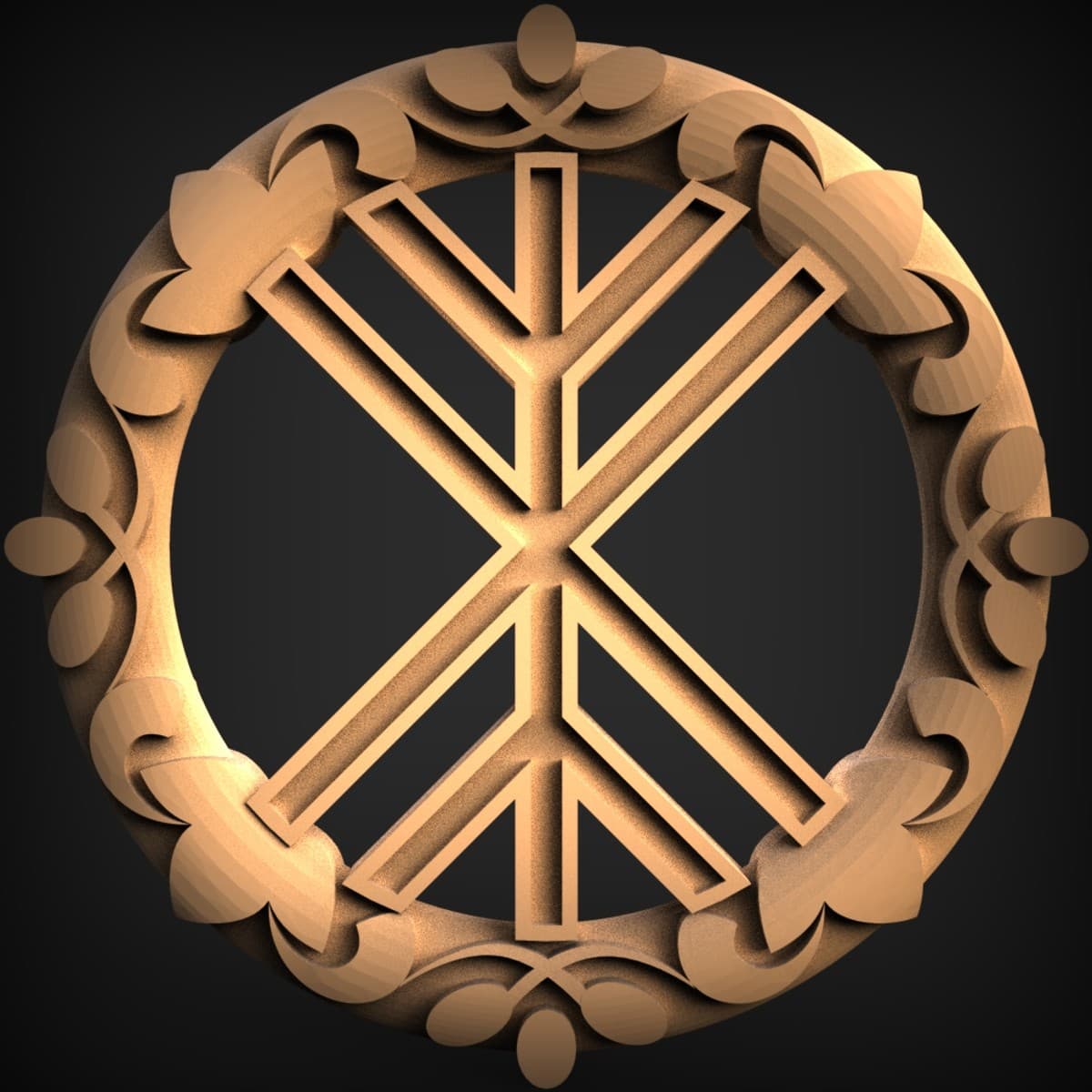 Norse Bind-Rune Wreath Roundel