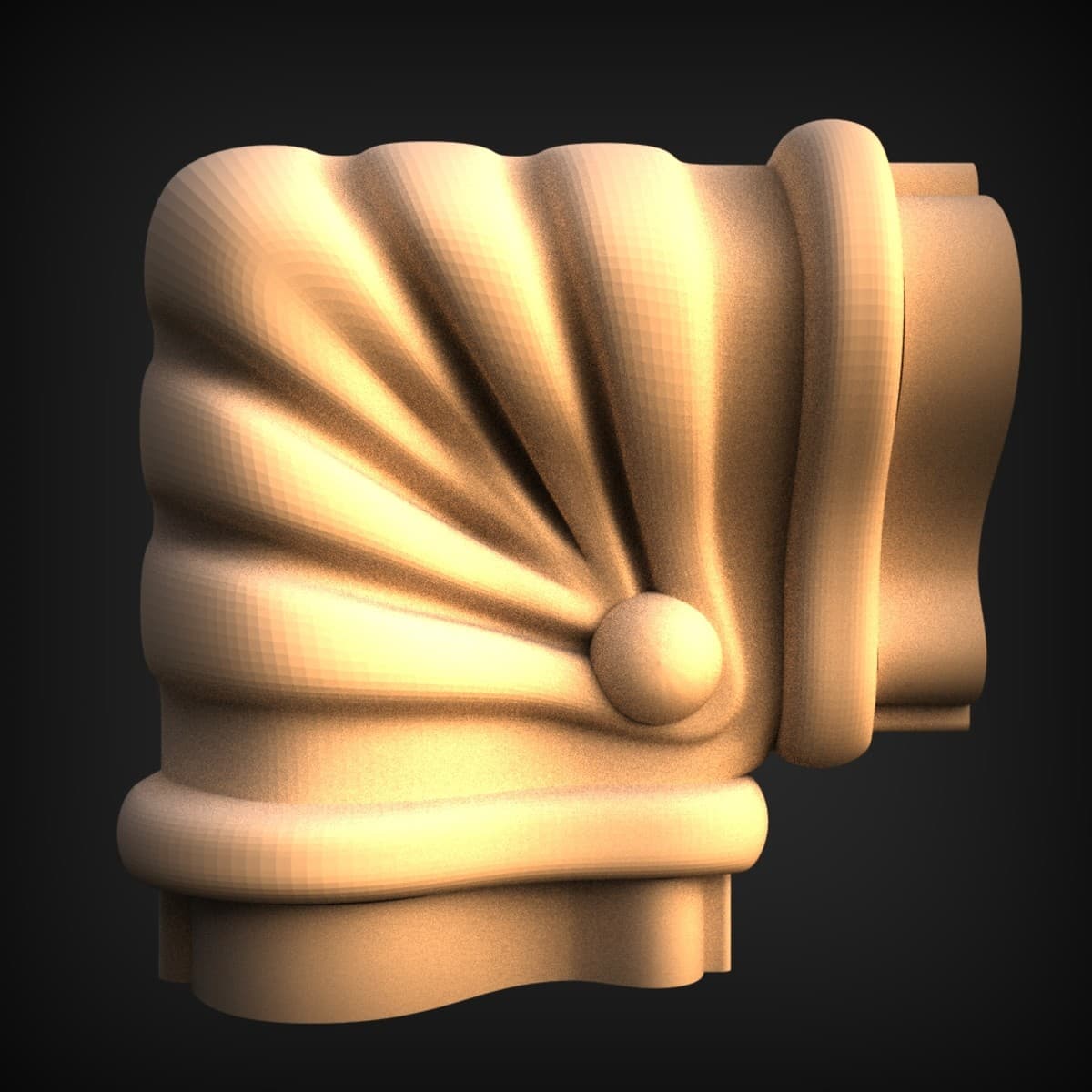 Fan-Shell Scroll Corbel Bracket