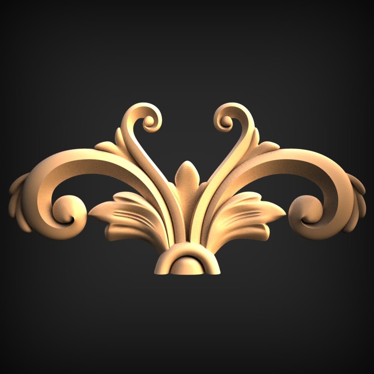 Budded Acanthus Spray Appliqué