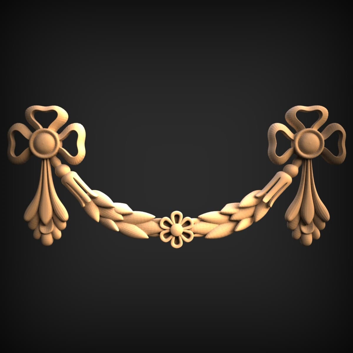 Ribboned Rosette Laurel Swag