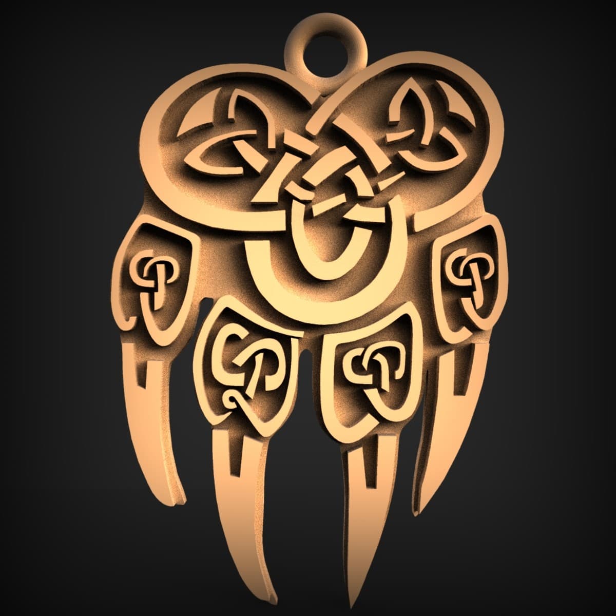 Celtic Triquetra Talon Pendant