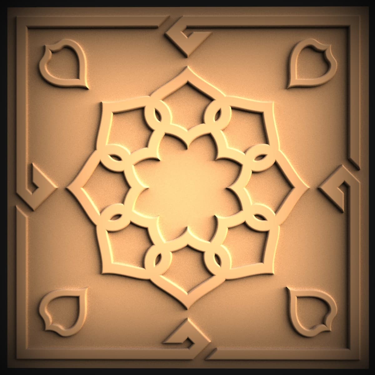 Eight-Point Rosette Wall Tile
