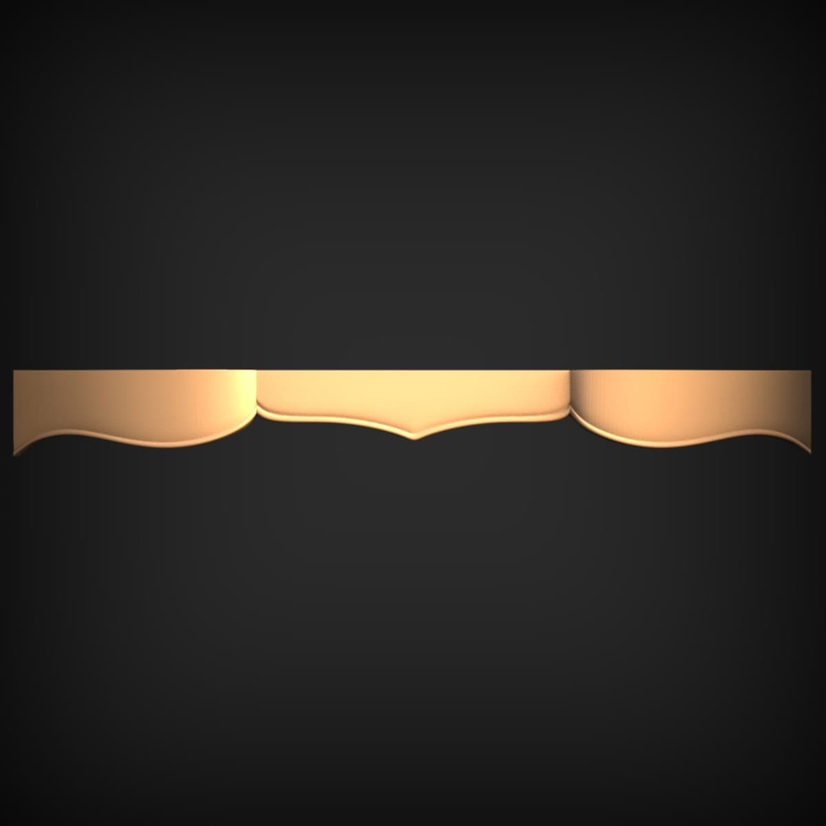 Softly Waved Cornice Moulding