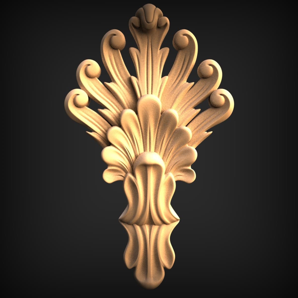 Cascading Acanthus Cabinet Crown