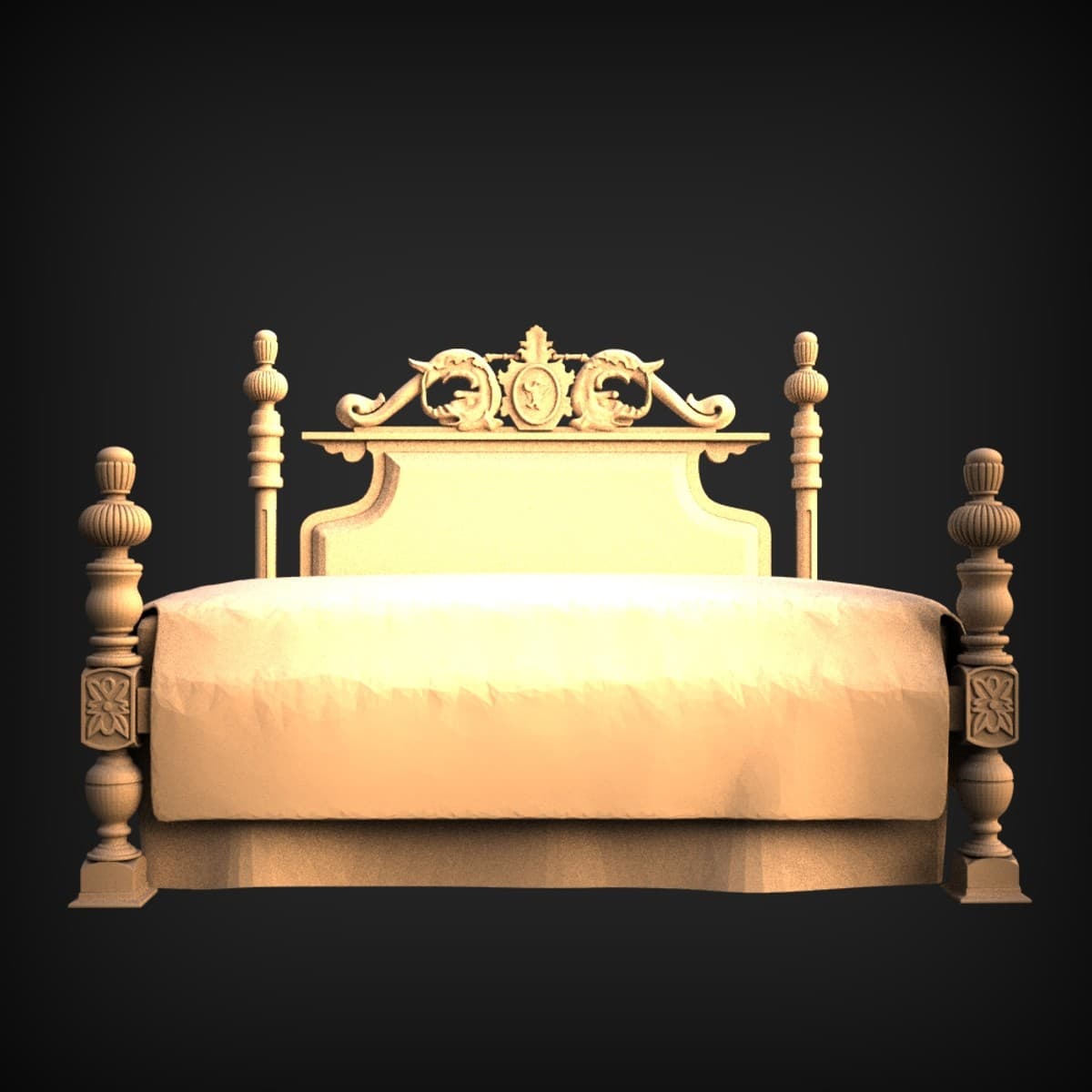 Ornate Victorian Miniature Bed