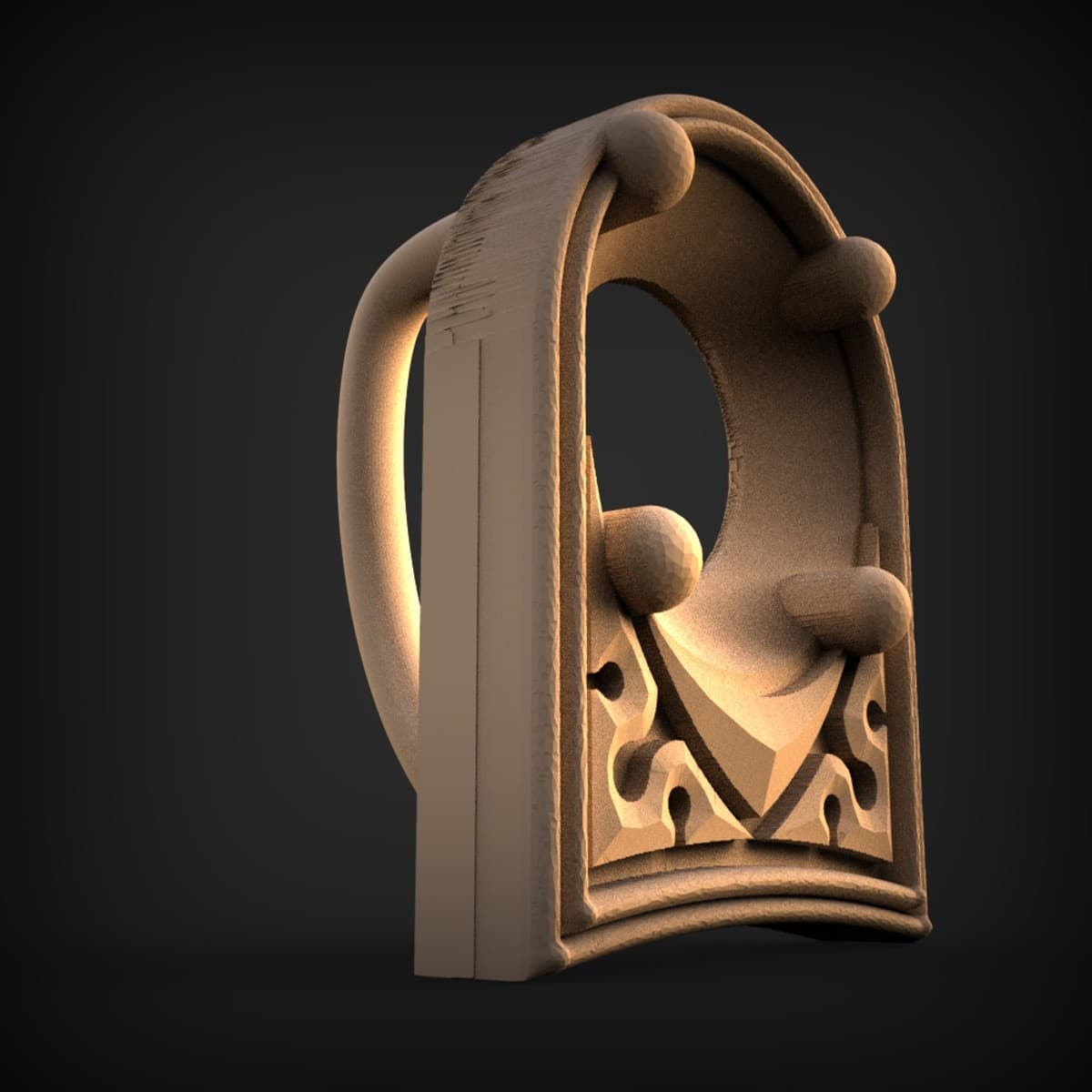 Beaded Arch Scrollwork Corbel
