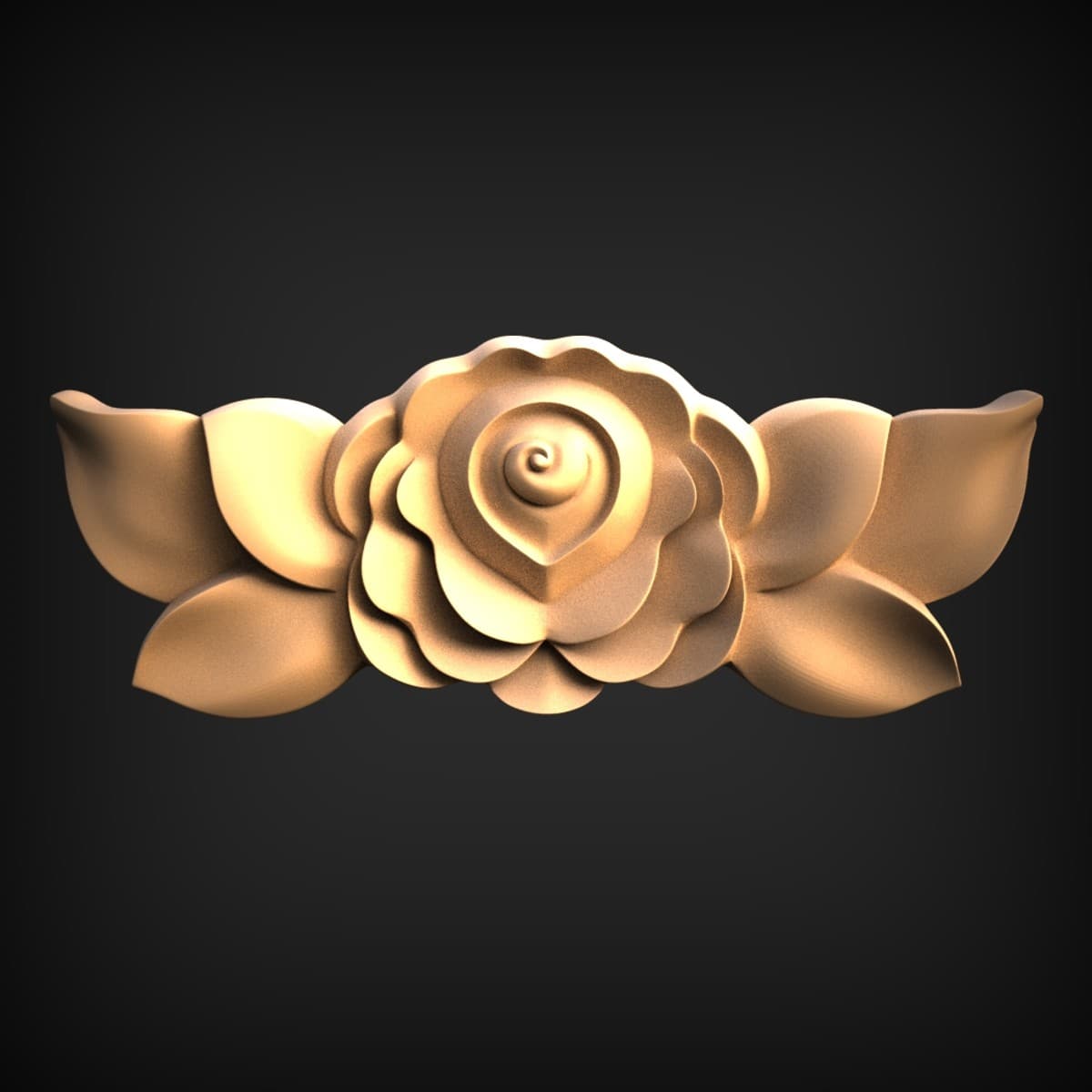 Full-Bloom Garden Rose Appliqué
