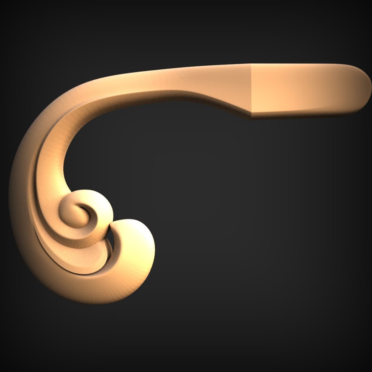 Carved Scroll Volute Onlay