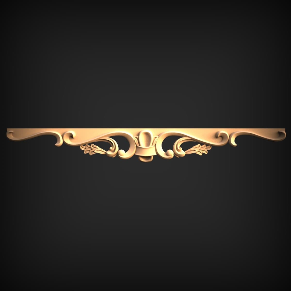 Scrolled Pediment Header Onlay