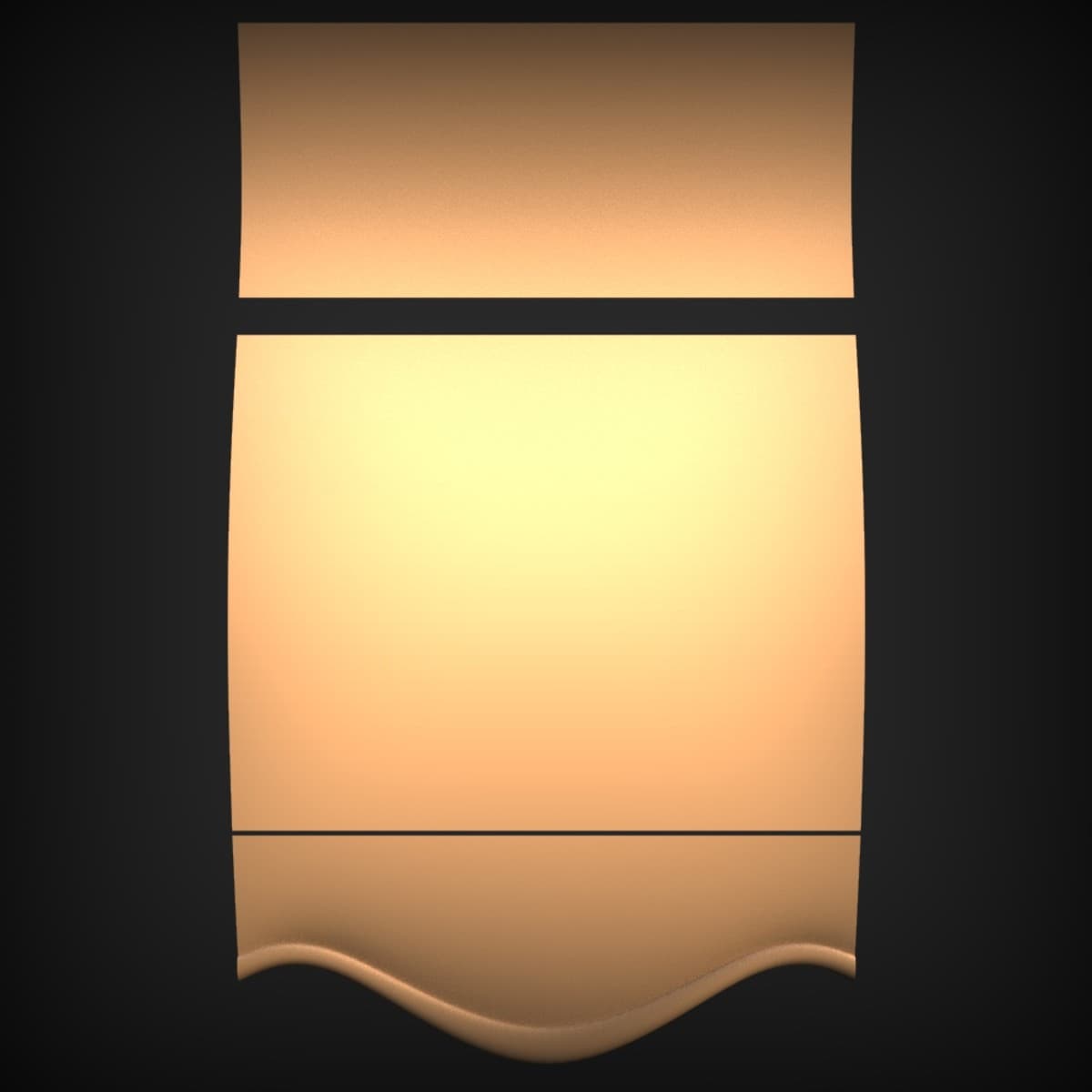 Convex Wave-Edge Valance Panel