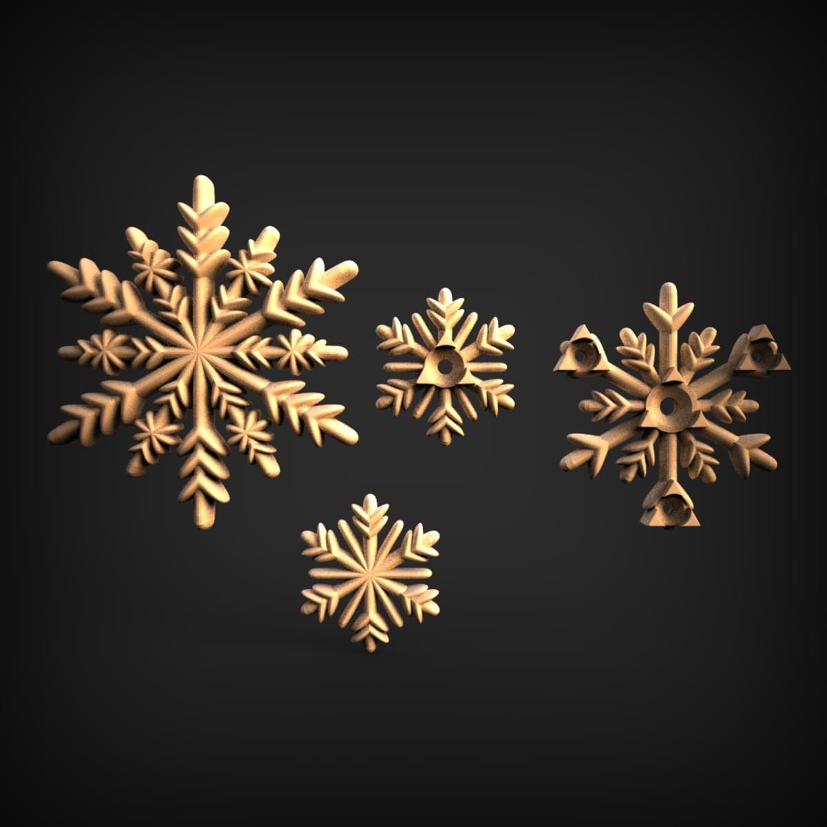 Winter Snowflake Ornament Set