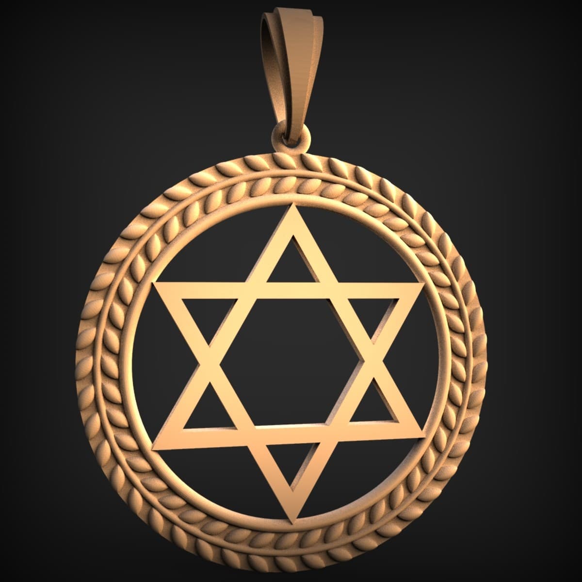 Rope-Framed Star of David Pendant