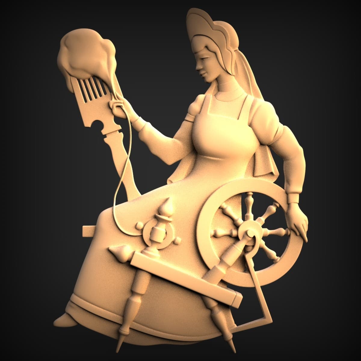 Spinner at the Spinning Wheel Relief